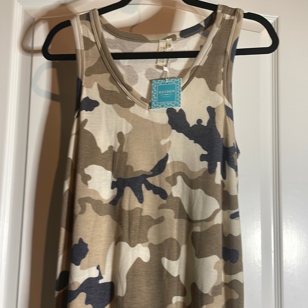 Camo Tee Shirt Dress NWT